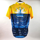 Primal Mens Cycling Jersey Size Medium Blue yellow  pedal The Cause  Pockets Nwt