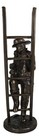 Brave Fireman Fire Fighter Hero Saving Child Descending From Ladder Figurine