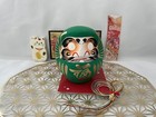 Japan Pop Art Daruma Doll 4 3h Green Color  For Achieving Goal Only Daruma Doll