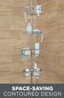 Better Homes   Gardens Corner Shower Caddy  4   tier  Satin Nickel   