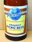 1934 Schlitz Beer Picnic Bottle 64 Oz  Half Gallon Stunning Shape     ex   