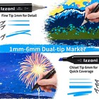 24 Colors Alcohol Markers Dual Tip Brush Art Pens Drawing Sketching Set