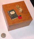 Ooak Hand made Small Abc Wooden Gift Box For Teacher Unique 