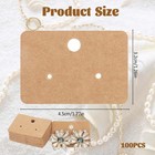 Giantree 100 Pcs Earring Display Cards  Holder Cards Standard  Khaki 