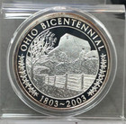 1803-2003 Ohio Bicentennial Commemorative 1oz Silver Coin W box   Coa  999 Fine
