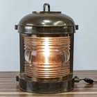 Big Ship Salvage Rewired   Vintage Brass Perko Navigation Light - 90 Degrees