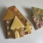 Vintage House Pins By Lucinda Lot Brooch City Star Moon Sun Pine Tree Jewelry