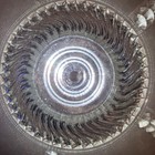 Vtg Art Deco Flush Mount Light ceiling chandelier glass Lamp Shade Fixture
