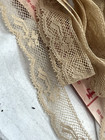 Antique French Fine Lace Doll Bear Trim Edging Scalloped Yardage Vintage Ecru
