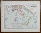 Vintage 1900 Modern Italy Ad 1492 - 1797 Map   Old Antique Original I  S  Clare
