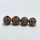 4 Loose Very Rare Round Millefiori Venetian Trade Beads