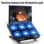 Laptop Cooling Pad 6-fan Cooler Usb Stand Quiet Led Light Radiator Pc Notebook