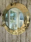 12 brass Porthole Mirror Nautical Large Working Window Ship Cabin Wall Decors