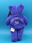 Salvino s Bammers Dante Bichette  10 Purple Plush Bear 9in W  Hang Tag 1999