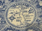 Bahamas Souvenir Collector Plate  Blue white Map Design  American Gift Collector