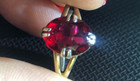 Vintage Ring Silver 875 2kf Ussr With A Red Stone Soviet Ruby