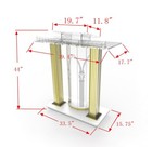 Luxury Acrylic Podium Plaxiglass Pulpit Wheel Rolling Lectern Church Pulpit