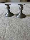Vintage Web Pewter Weighted Candlestick Holders Pair 4 25    Traditional Decor