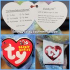     Clubby Vi  6      2003 Ty Beanie Babies 3-bear Set Rainbow  Purple   Blue  mwmt 