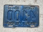 Maine 1946 License Plate Low Number 4100