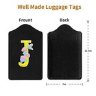 Personalized Initial Luggage Tag For Suitcase cute Embroidered Letter Leather