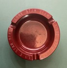 Lone Star Beer  Ashtray Cranberry Color San Antonio Tx Vintage Rare Hard To Find
