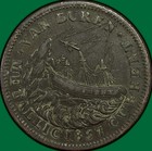 1841 1837 Webster Credit Currency Van Buren Hard Times Token Vf Corrosion  37924