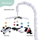 Baby Crib Mobile Boys   Girls Musical Montessori Nursery Mobiles Black   White