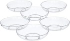 6  Clear Plastic Saucer Plant Drip Tray  Low Pie Plate  Floral Flower Dish  W   