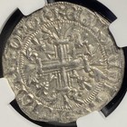 Italy 1309-1343 Ad Robert D   anjou 1 Gigliato 1g Silver Medieval Coin  Ngc Ms Unc