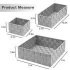 Drawer Organizer Bins Woven Strap Storage Box Cube Basket Containers Divider