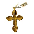 Antique 19th C  Byzantine Revival Cloisonn   Enamel Gilt Bronze Cross Pendant