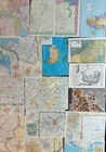 Junk Journal Vintage Atlas   Maps Pages Lot Ephemera Travel - 50 Pieces