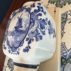 Vintage De Ve Holland Wall Mount Coffee Grinder Mill  Blue Delft Windmill