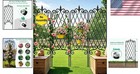 4 Pack Decorative Garden Trellis For Climbing Plants  Metal Fencing Black