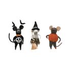 Creative Co-op Wool Felt Mouse W halloween Costume Pick Black  Witch Or Pumpkin