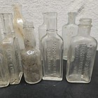 Vintage Glass Bottles Medicine Spice Lot Of 10 Clear Mccormick Kemps Balsam