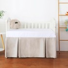Crib Skirt Dust Ruffle  100  Egyptian Cotton 400 Thread Count Soft Breathable