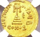 Ngc Ms  Gold Constans Ii 641-668 Ad  Byzantine Empire Av Solidus Coin  Top Pop 