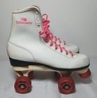 Roller Derby 940 White Hot Pink Urethane Wheels Skates Womens Size 9 Vintage 80s