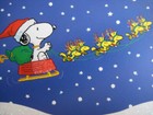 Unused Greeting Card Peanuts Christmas Santa Snoopy On Sleigh W  Bird  reindeer 