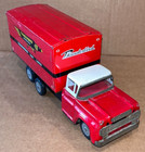 Vintage Japan Tin  Ford Box Truck  Thunderbird Express Van Lines  friction Drive