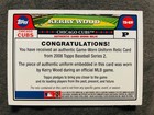 2008 Topps  tr-kw Kerry Wood Retail Game Used Worn Jersey Relic Card Rare