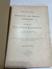 1893 - Memorial Volume     World s Columbian Exposition     Historical - Descr 