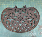 Antique  13 5  Cast Iron Wood Stove Pipe Warming Shelves    Trivet   Removeable