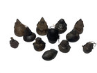 Rare Collection Of 12 Antique Bakongo Powder Flasks     Ancient African Art
