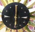 Vintage Welby Atomic Starburst Sunburst Wall Clock Gold Mid Century Modern Mcm