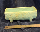 Vtg 1940s Nelson Mccoy Pottery Butterfly Line Aqua Footed Rectangular Planter