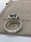 Davld Yu rman Sterling Silver 925 14mm Chatelaine Pave Diamond Ring Size 7