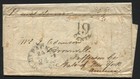 1854 British India Military Widow   s Pension Agra Bank London Ny Stampless Letter